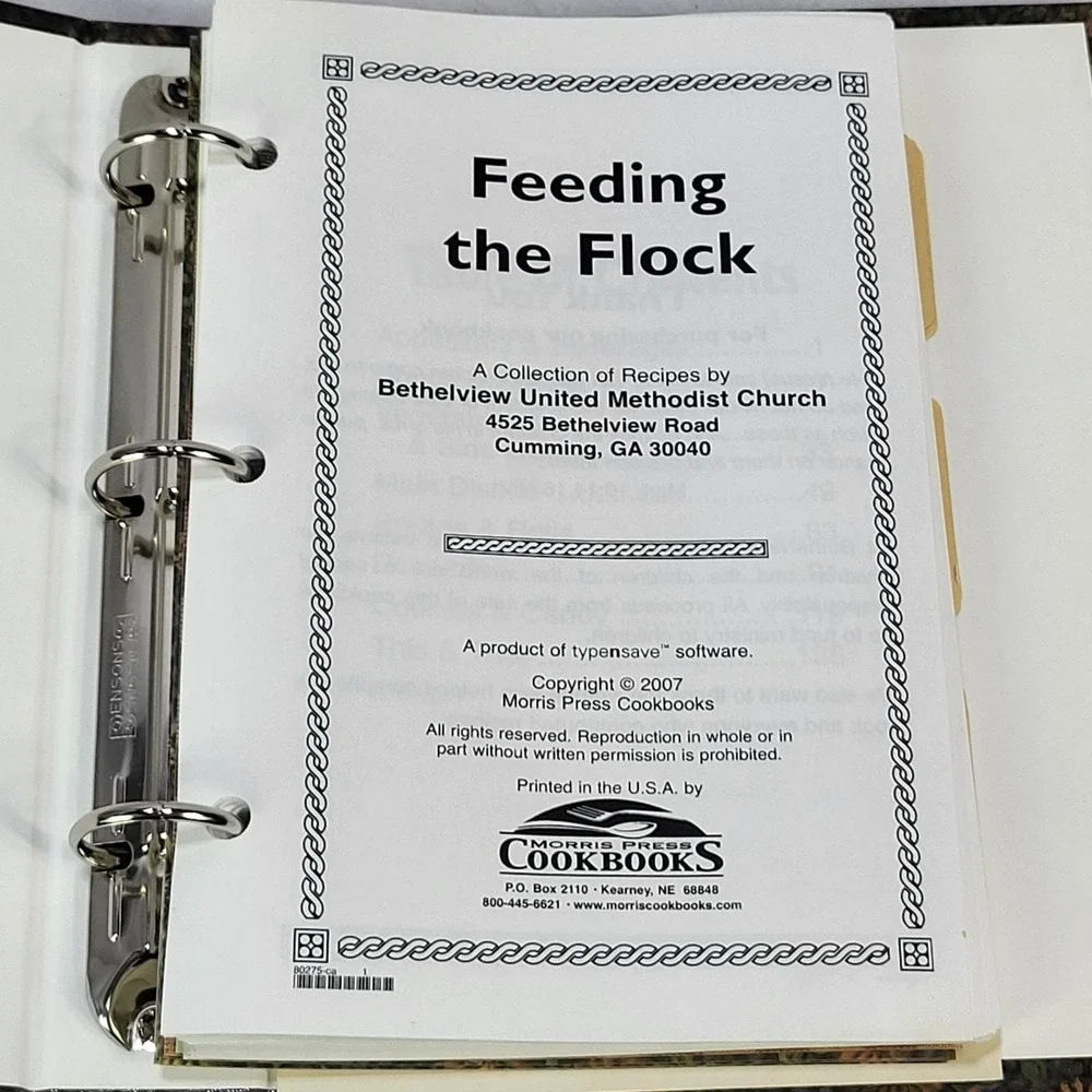 Feeding The Flock Bethelview United Methodist‎ Church Cookbook 2007 Cumming